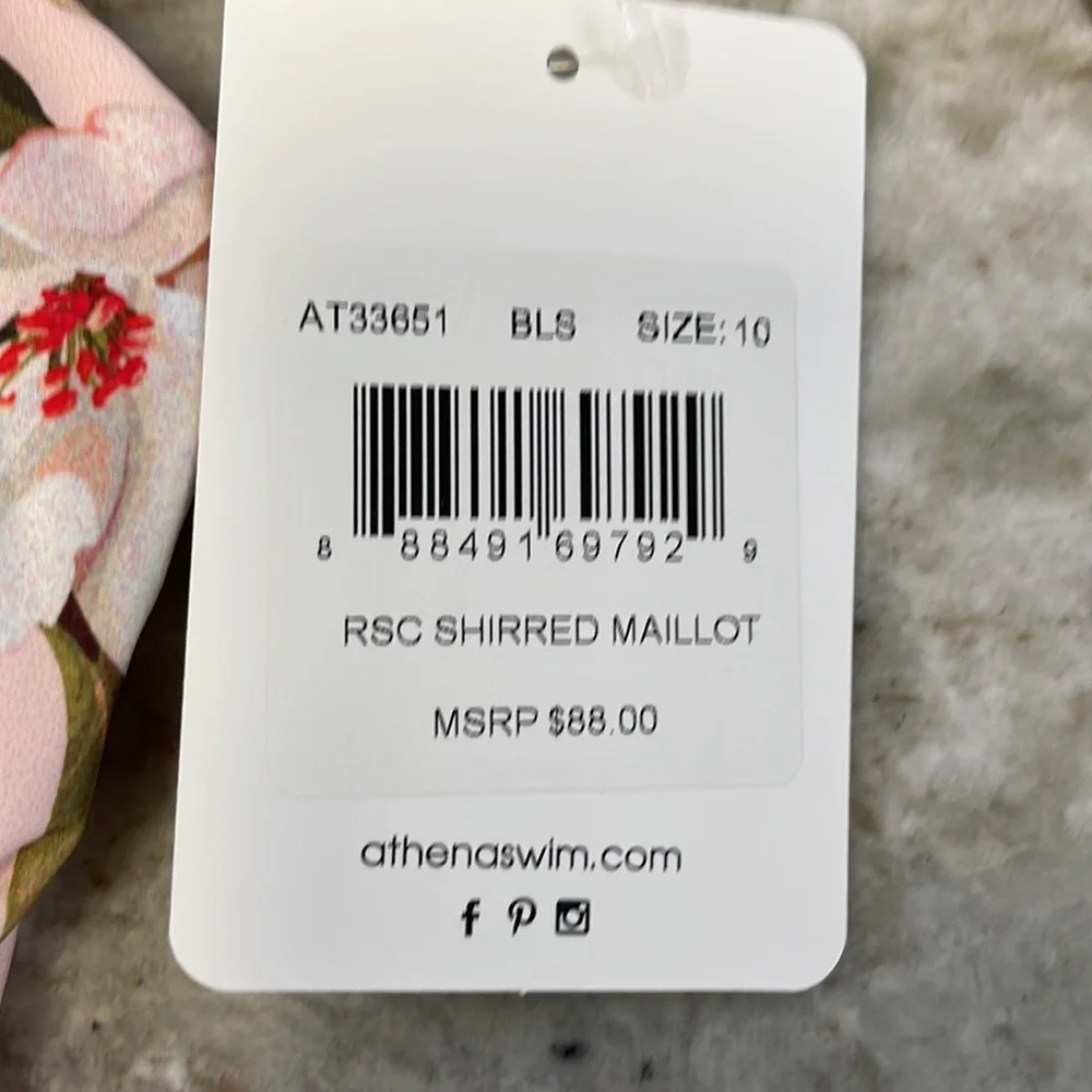 Athena Floral Print Bathing Suit - Picture 2 of 2